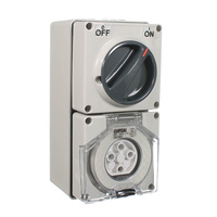 CLIPSAL 56C420-GY | 4 Pin 20Amp Switched Socket Outlet | 56 Series
