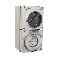 CLIPSAL 56C520-GY | 5 Pin 20Amp Switched Socket Outlet | 56 Series