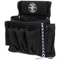 Klein Tools 5719 | PowerLineâ„¢ 18-Pocket Electrician's Tool Pouch | Black