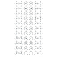 CLIPSAL Saturn ZEN Button Label Pack (White) 60ZPBC-ZW