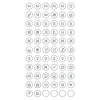 CLIPSAL Saturn ZEN Button Label Pack (White) 60ZPBC-ZW