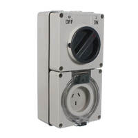 NLS 66CV310F | 3 Pin Flat 10Amp Switched Socket Outlet IP66 | 30489