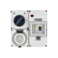 NLS 66CV310FRCD | 3 Pin Flat 10Amp Switched Socket Outlet Earthleakage Protected IP66 | 30643