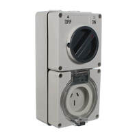NLS 66CV315F | 3 Pin Flat 15Amp Switched Socket Outlet IP66 | 30490