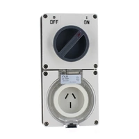 NLS 66CV320F | 3 Flat Pin 20A Combination Switched Socket | IP66 Weatherproof