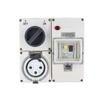 NLS 66CV332RCD | 3 Pin 32Amp Switched Socket Outlet Earth leakage Protected IP66 | 30645