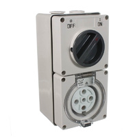 NLS 66CV540 | 5 Pin 40Amp Switched Socket Outlet IP66 | 30496