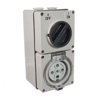 NLS 66CV550 | 5 Pin 50Amp Switched Socket Outlet IP66 | 30497