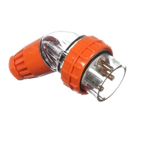 NLS 66PA432 | 4 Round Pin 32Amp Angled Plug IP66 | 30627