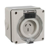 NLS 66SO315F | 3 Flat Pin 15Amp Auto Switched Socket IP66 | 30486