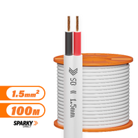 1.5mm Twin Flat Red & Black Cable | Pvc / Pvc 100mtrs