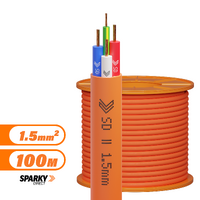 1.5mm Orange Circular Cable | 3 core & earth 100mtr