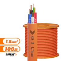 1.5mm Orange Circular Cable | 4 core & earth 100mtr