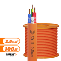 2.5mm Orange Circular Cable | 3 core & earth 100mtr