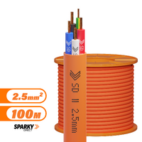 2.5mm Orange Circular Cable | 4 core & earth 100mtr