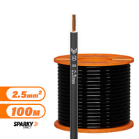 2.5mm Black Building Wire Cable | Pvc 100mtrs