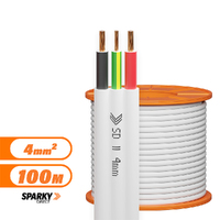 4mm Twin & Earth Flat Cable | Pvc / Pvc 100mtrs