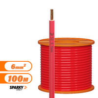 6mm Red Building Wire Cable | Pvc 100mtrs