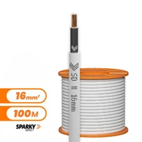 16mm SDI Black Cable | Single Double Insulated 16mm Black 100mtr