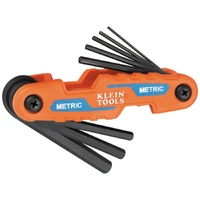 Klein Tools 70540M | Compact Folding Metric Hex Key Set | 1.5-8mm