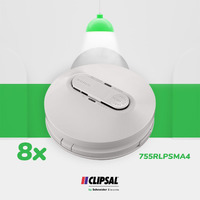Clipsal 755RLPSMA4 | 8 x Photoelectric Smoke alarm | 10 year Lithium Rechargeable Bundle (Clipsal Bundle)