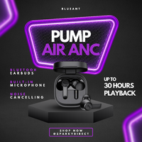 BLUEANT PUMP-AIR-ANC-BK | Pump Air ANC TWS Wireless Earbuds | Black