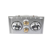 MERCATOR BS222ESWSL | Lava Duo 2 x Heat, 2 x Light, Fan Bathroom Heater (Silver)