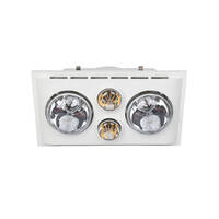 MERCATOR BS222ESWWH | Lava Duo 2 x Heat, 2 x Light, Fan Bathroom Heater (White)