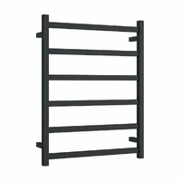 Thermogroup BS48MB | Thermorail Square Ladder 6 Bars Heated Towel Rail 104W 600x800x120mm | Black