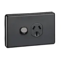 Clipsal C2015-15-BK | Classic Single GPO Power Point 15A | Black