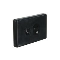 Single black Clipsal Classic Power Point |  C2015BK 