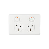 Clipsal C2025-15WE | Double Power Point 250V 15A | White