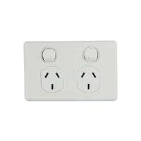Clipsal Classic C2025S-WE | 10 amp Double Power Point With Safety Shutters | White
