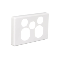 Clipsal C2025XC-WE | White Cover Suit Double power point with Extra Switch