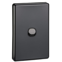 Clipsal C2031VABK | C2000 Series Vertical Switch 1 Gang 10A | Black