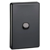 Clipsal C2031VABK | C2000 Series Vertical Switch 1 Gang 10A | Black