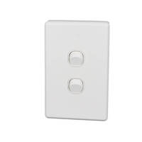 Clipsal Classic C2032V66-WE | 2 Gang Switch Weatherproof Vertical Flush 10A IP66 White