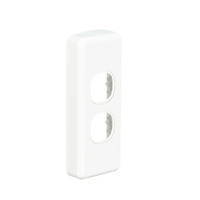 Clipsal Classic C2032-WE | 2 Gang Architrave Grid & Surround White 