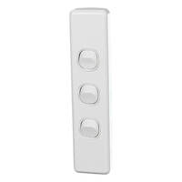 Clipsal C2033A | 3 Gang Architrave Switch 10amp 250v White (Classic Series) C2033AWE