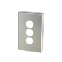 Clipsal C2033C-BA | 3 Gang Brushed Aluminium cover (Classic Series)
