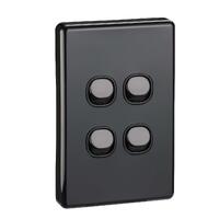Clipsal C2034VABK | C2000 Series 4 Gang Switch 10A | Black