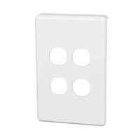 Clipsal C2034VH-WE | 4 Gang Grid And Surround Classic Series White
