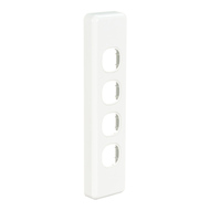 Clipsal C2034 | 4 Gang Architrave Grid & Surround White (Classic Series) C2034WE