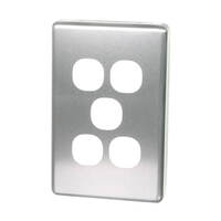 Clipsal C2035C-BA | 5 Gang Brushed Aluminium Cover (Classic Series)