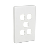 Clipsal C2035VH-WE | 5 Gang Grid And Surround Classic Series White