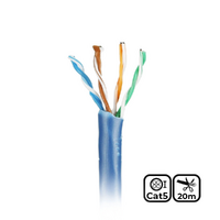 Cable Cat 5e UTP Blue 20 mtr Cut | CAT5EBLUE-20mtr