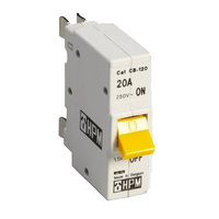 HPM CDCB120 | 20Amp 250v 3kA Plug In Circuit Breaker