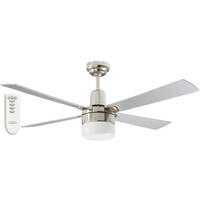 Martec four Seasons Alpha CFS124CR | 1200mm 4 Timber Blade Fan Silver With Clipper and Remote