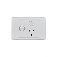 Trader Cougar COPPSW1G | 1 Gang 10A Power Point With Extra Switch 16A | White