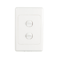 Trader Cougar COSWV2G | 2 Gang 16A Switch | White